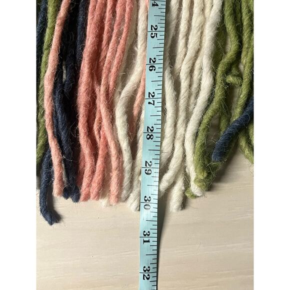 Hanging Boho Wall Art Yarn Woven Peacock Fringe Multi Colored Fabric Wal… - Picture 9 of 9